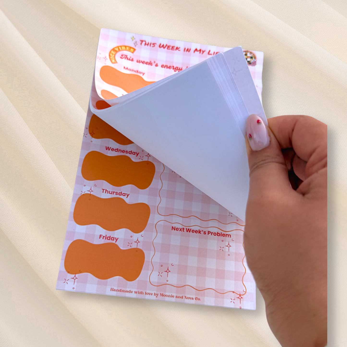 Bloc-notes semainier groovy
