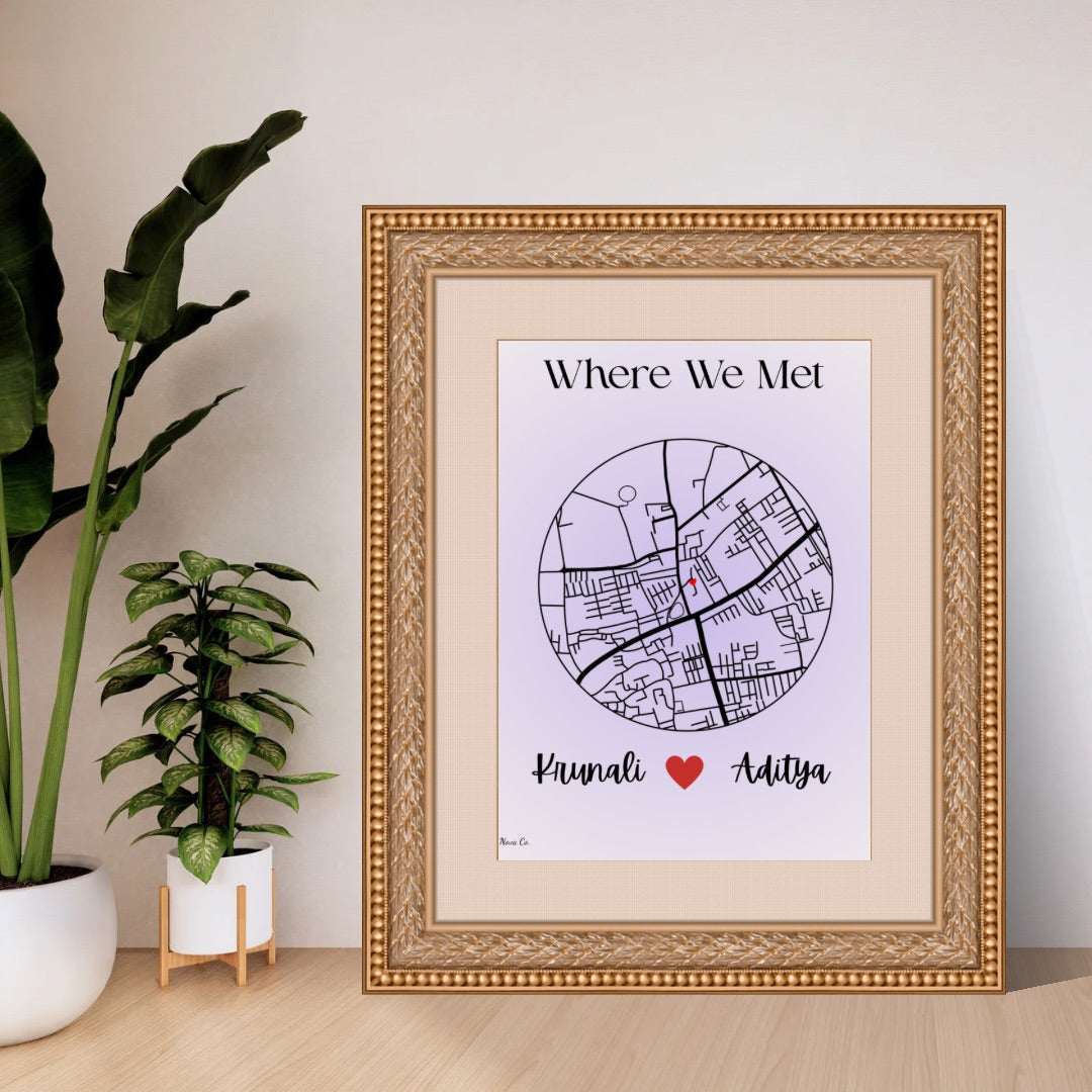 "Where We Met" Map - Digital