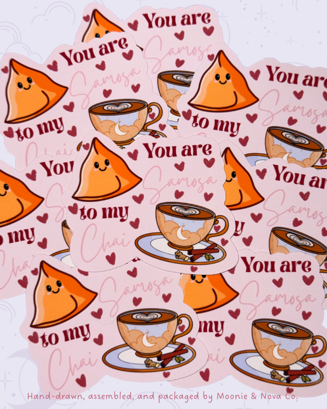 Autocollant Saint-Valentin « Samosa à mon thé »
