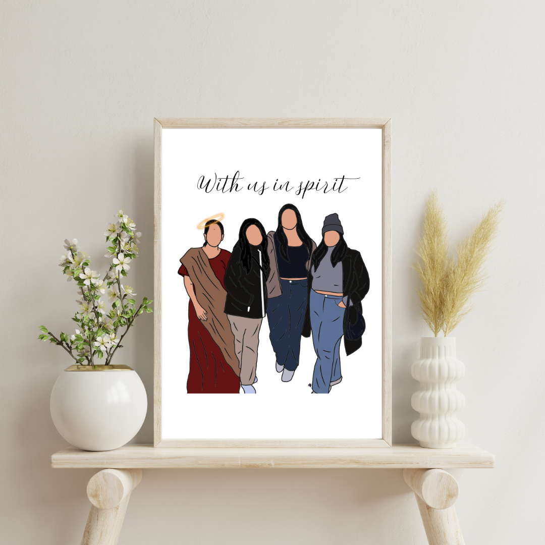 🕊️ Memorial Art Portrait - Physical Print