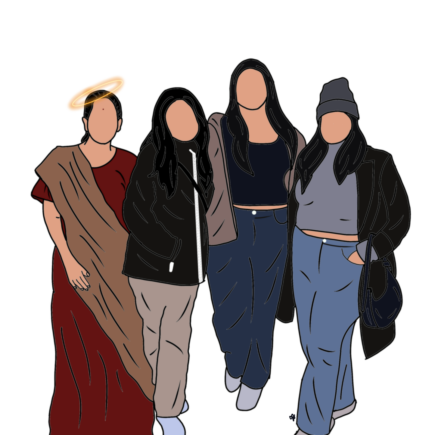 🕊️ Memorial Art Portrait - Physical Print