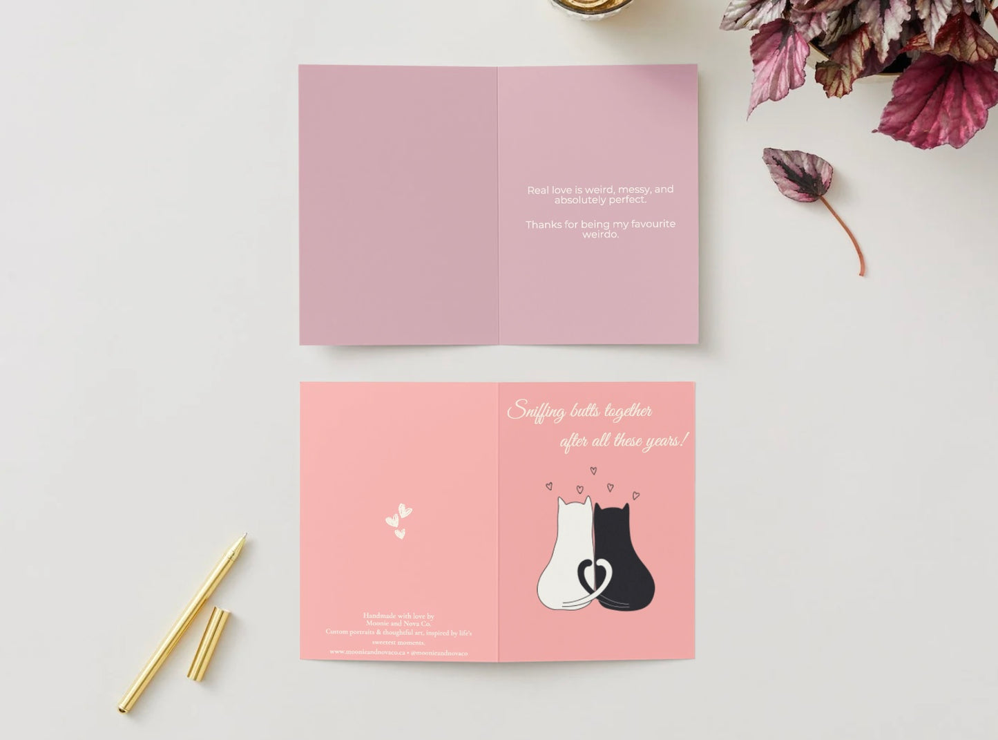 “Sniffing Butts Together After All These Years” – Funny Cat Anniversary Card