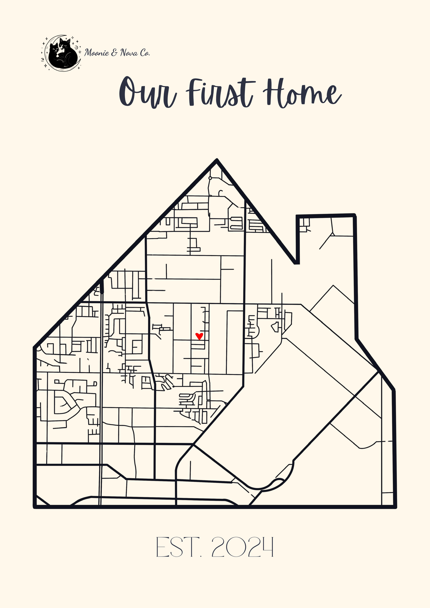 "Our First Home" Map - Digital