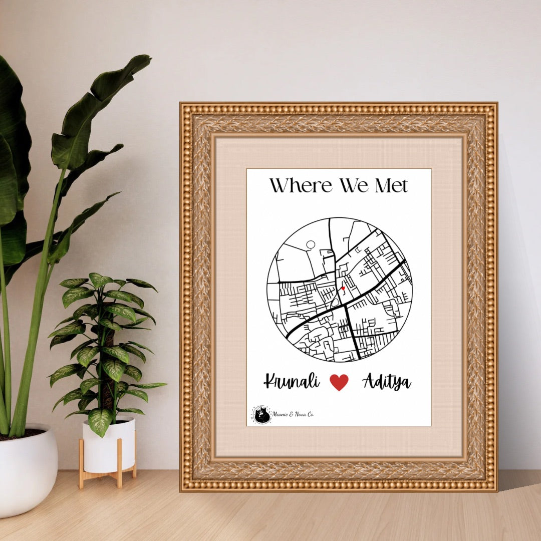 "Where We Met" Map - Digital