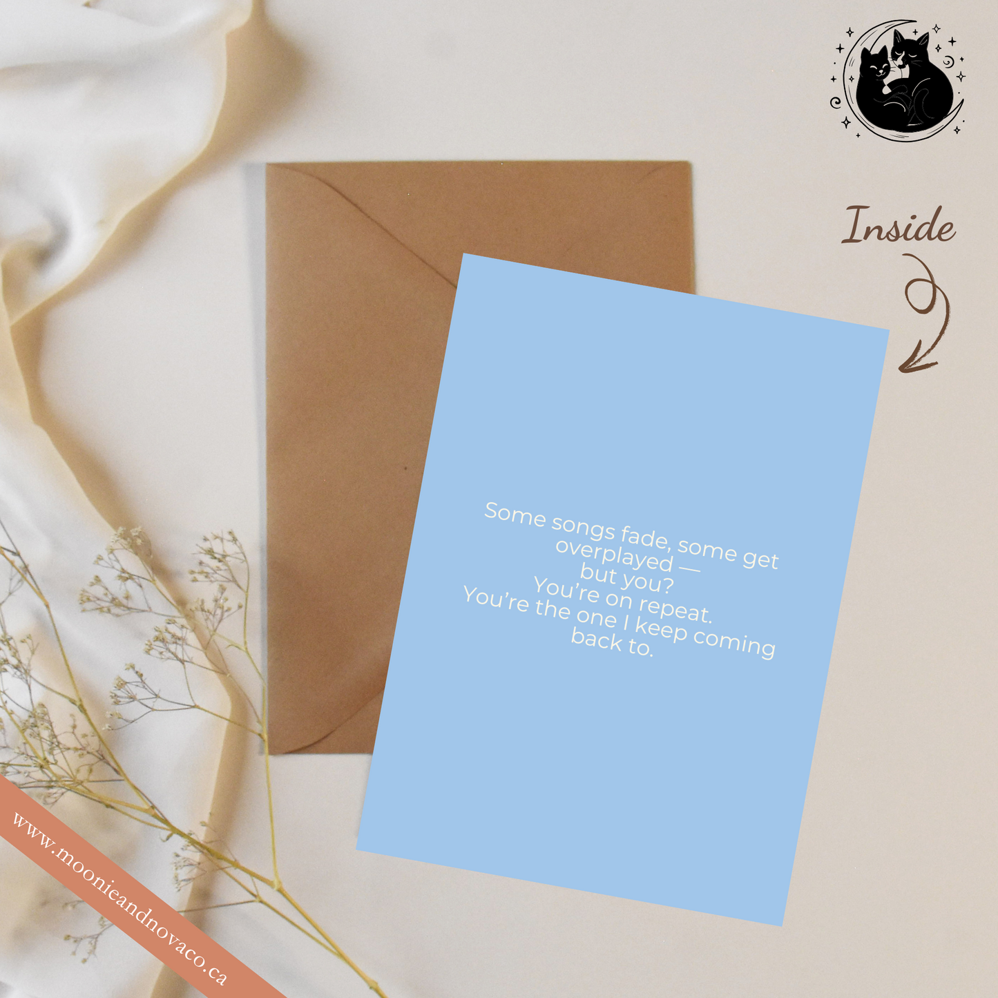 “You Are the Album I Never Skip” – Music Lover Romantic Card