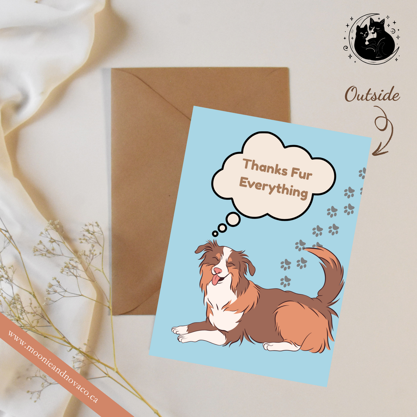"Thanks Fur Everything" - Dog Thank You Card