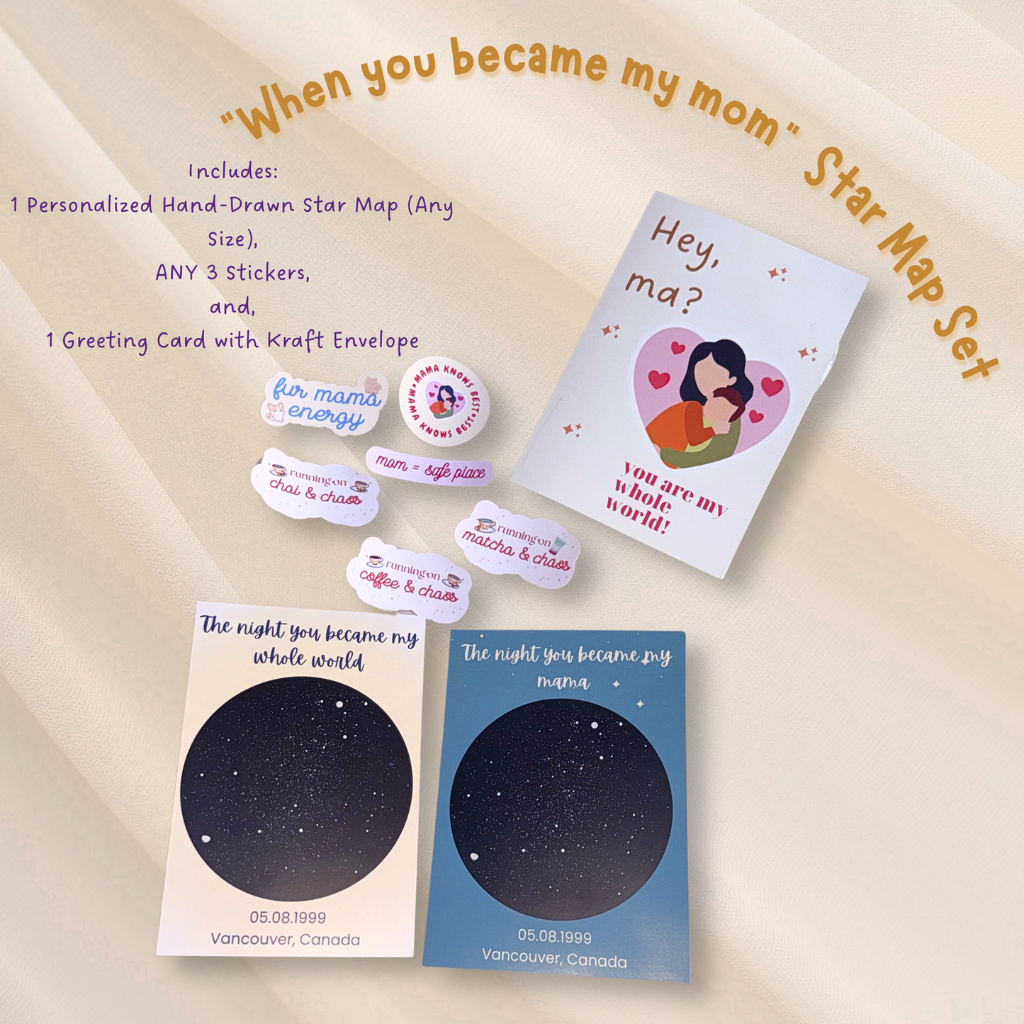 “When you became my Mom” Star Map Gift Set
