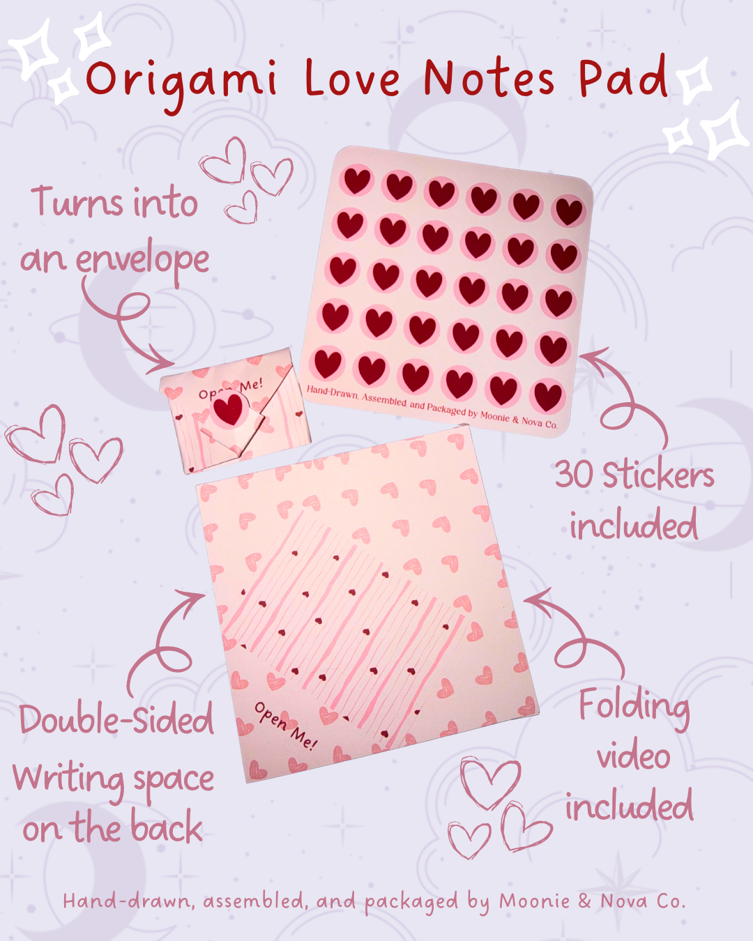 Origami Love Notes Pad