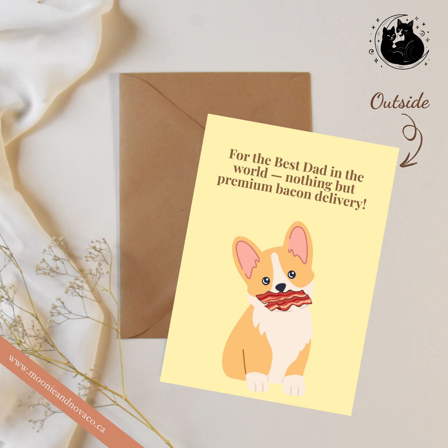 "For the Best Dad – Premium Bacon Delivery!" – Father’s Day Card
