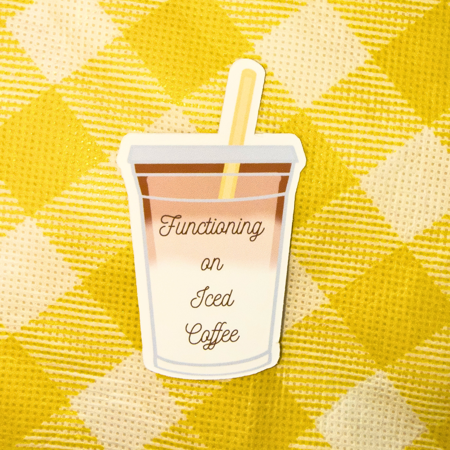 Functioning on Iced Coffee Sticker