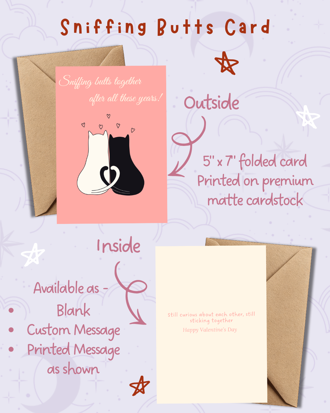 “Sniffing Butts Together After All These Years” – Funny Cat Anniversary Card