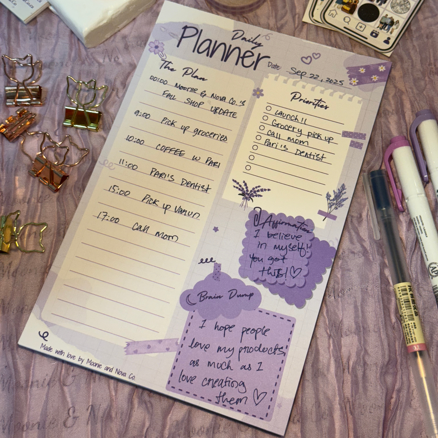 Signature Daily Planner Notepad