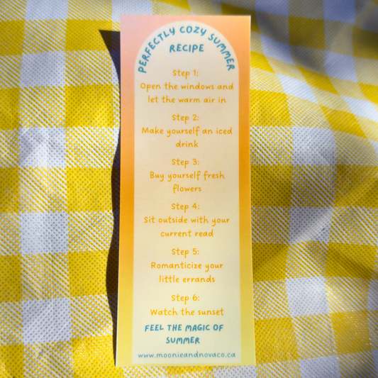 Perfectly Cozy Summer Recipe Bookmark