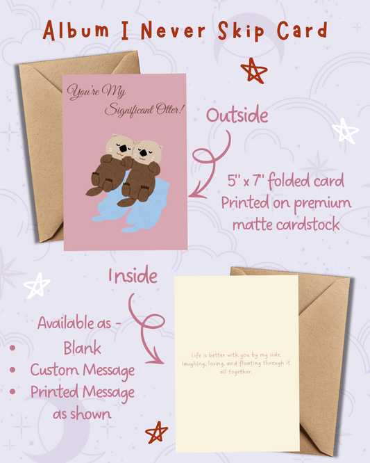 “You’re My Significant Otter” – Cute Pun Love Card