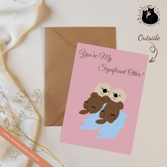“You’re My Significant Otter” – Cute Pun Love Card
