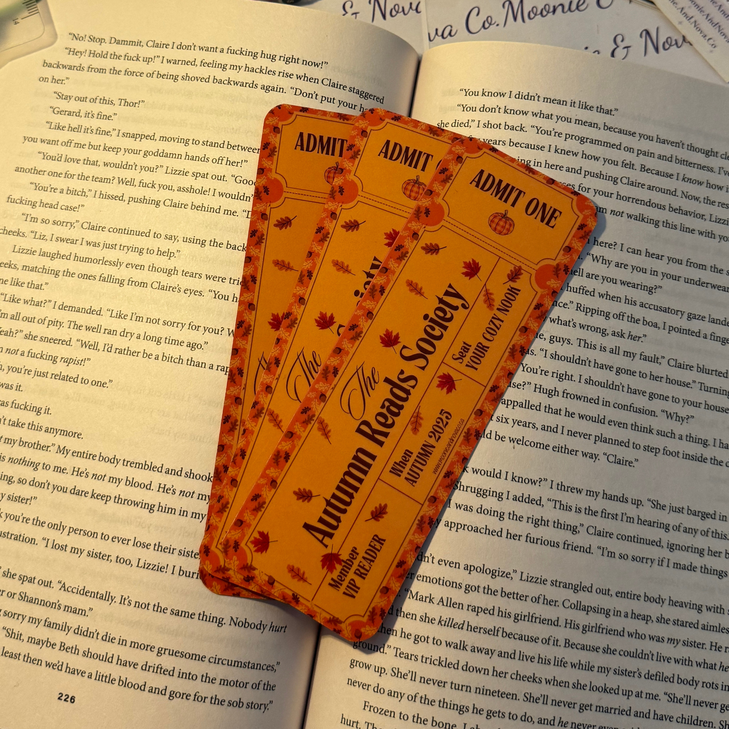 Autumn Reads Society Bookmark