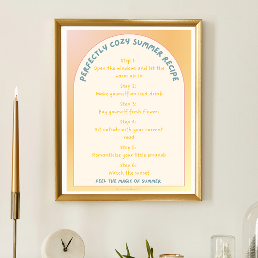 Cozy Summer Recipe Art Print