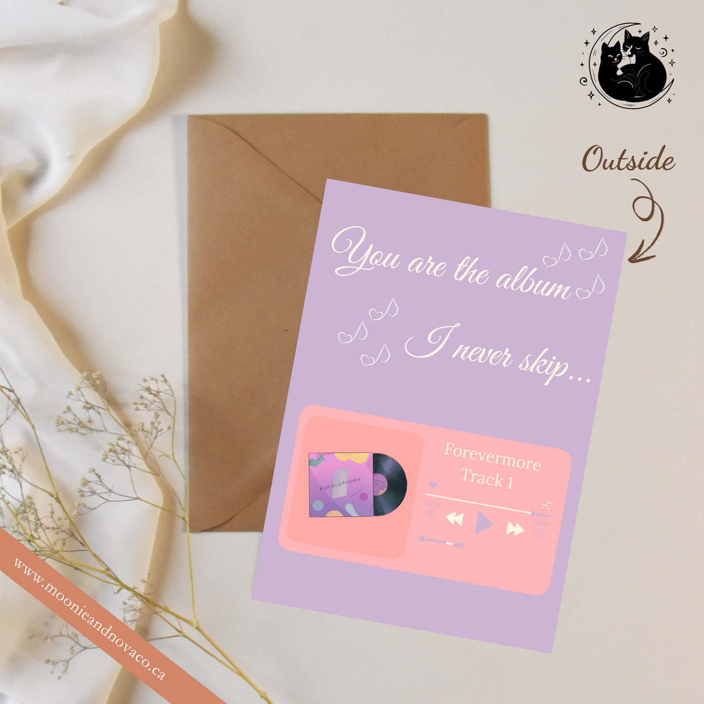 “You Are the Album I Never Skip” – Music Lover Romantic Card