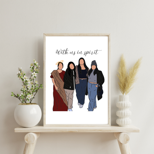 🕊️ Memorial Art Portrait - Physical Print