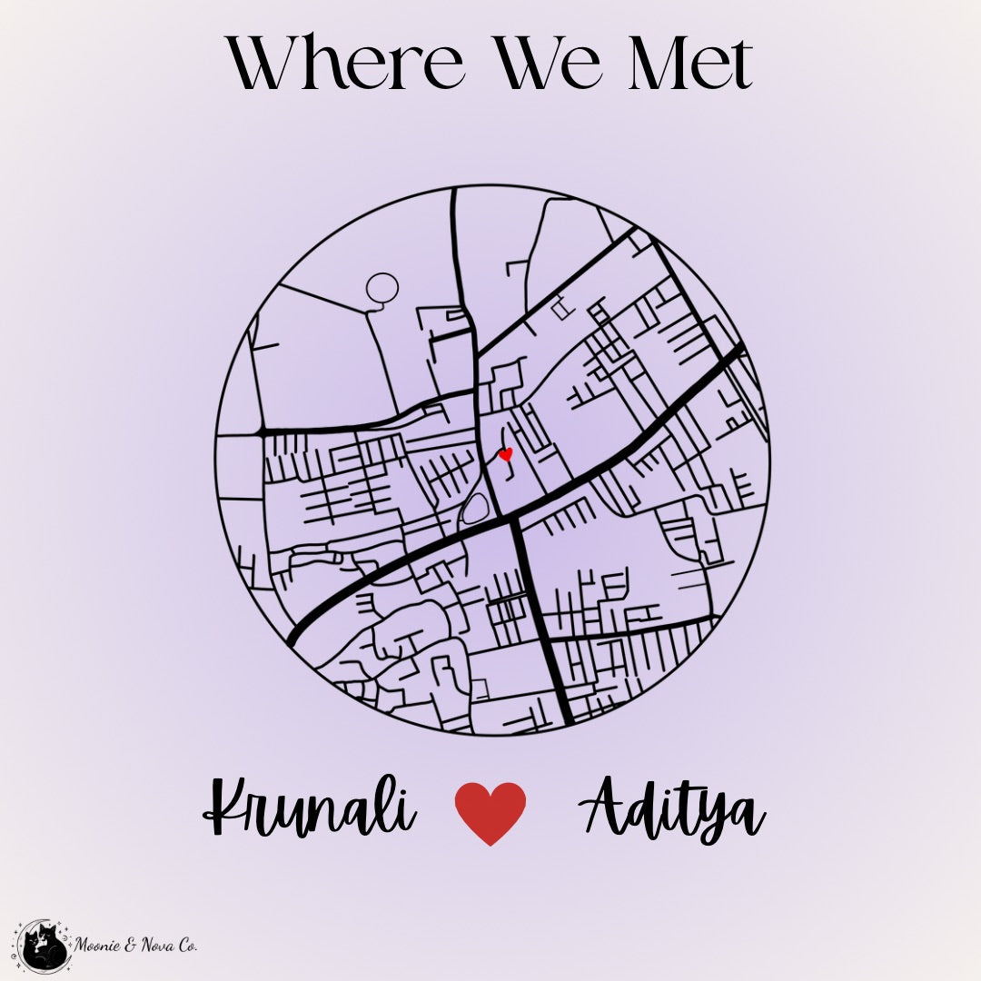 "Where We Met" Map - Digital