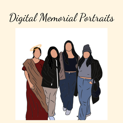 🕊️ Memorial Art Portrait - Digital