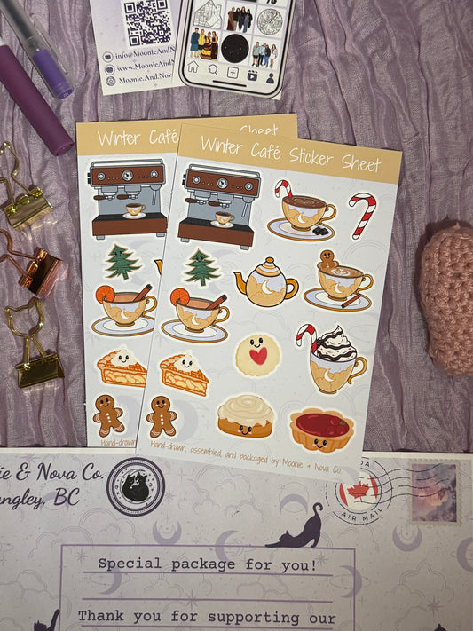 Winter Cafe Essentials Sticker Sheet