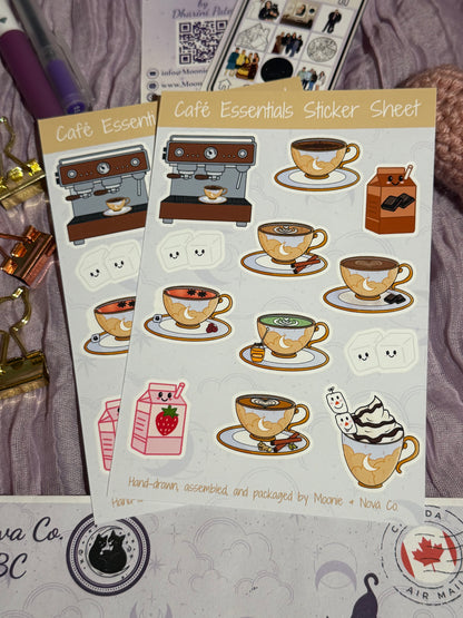 Planche d'autocollants « L'essentiel du café »