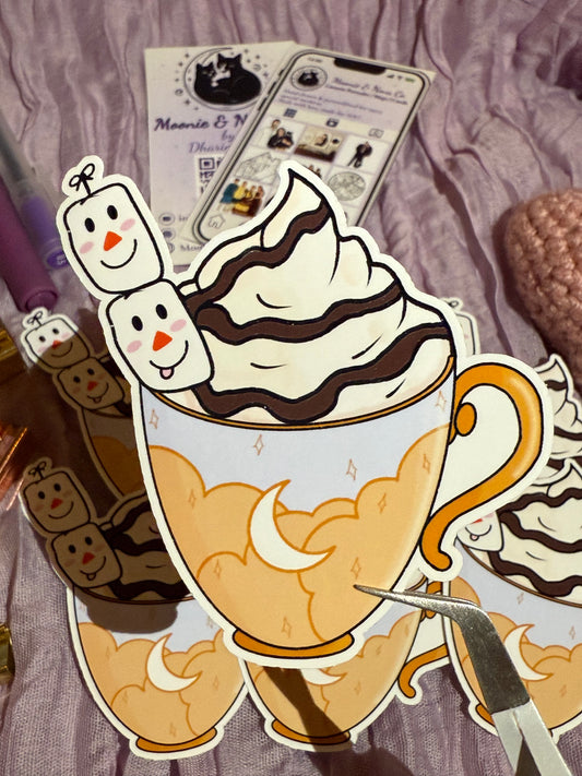 Snowman Hot Chocolate Sticker