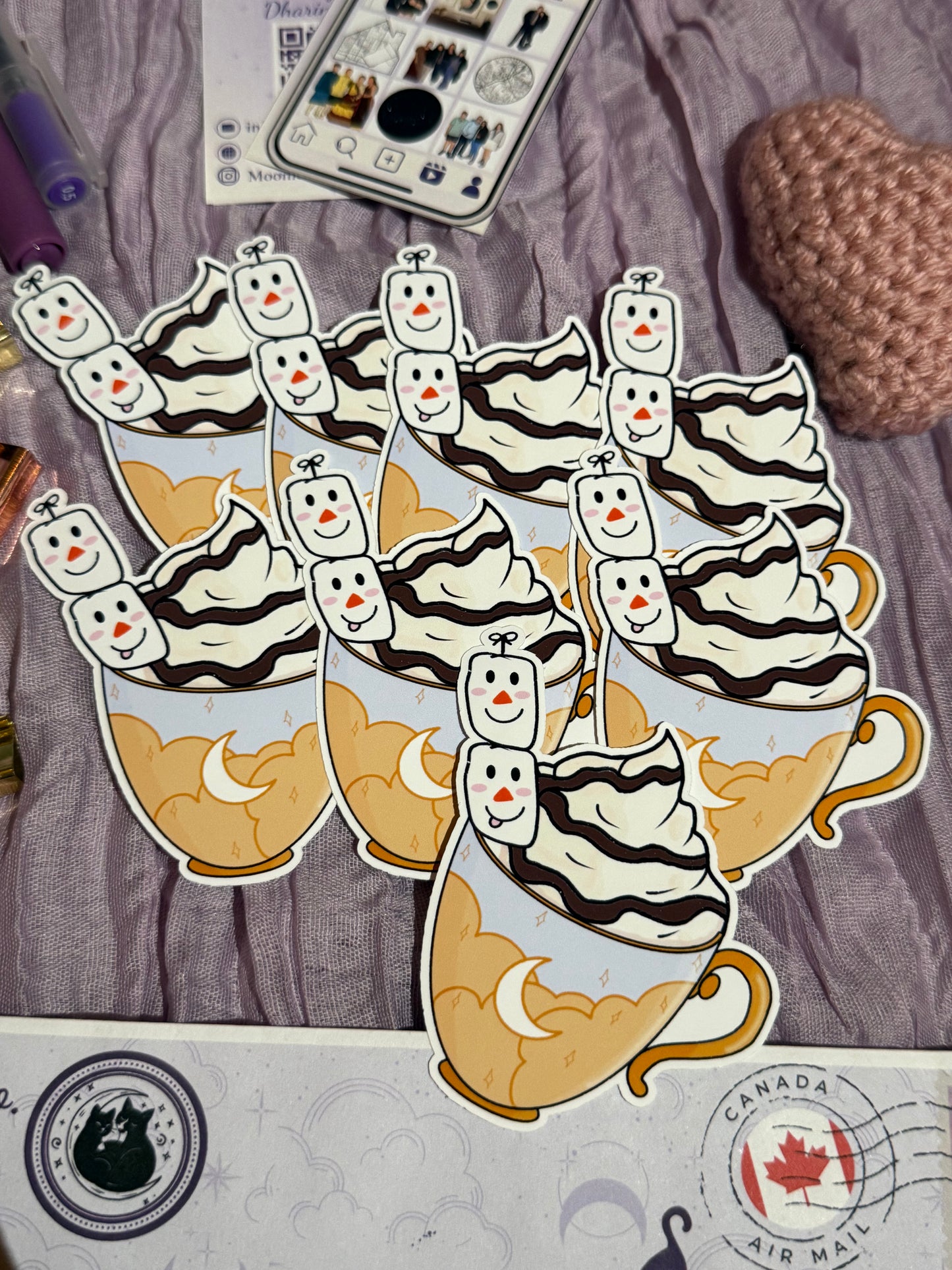 Snowman Hot Chocolate Sticker