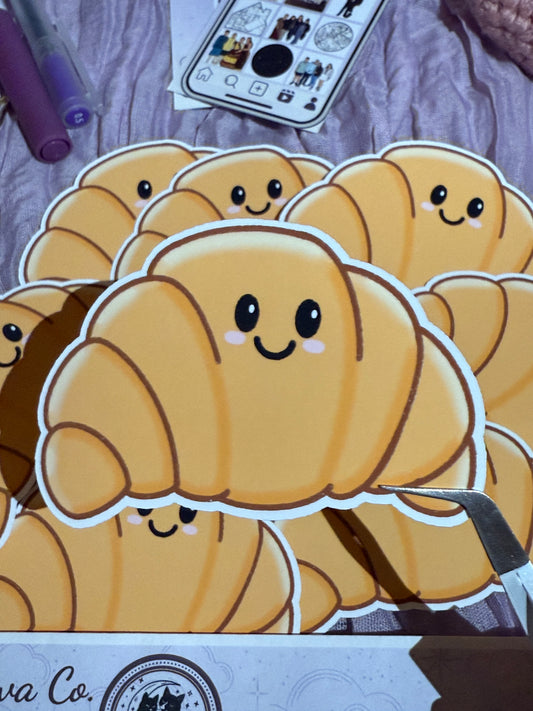 Kawaii Croissant Sticker