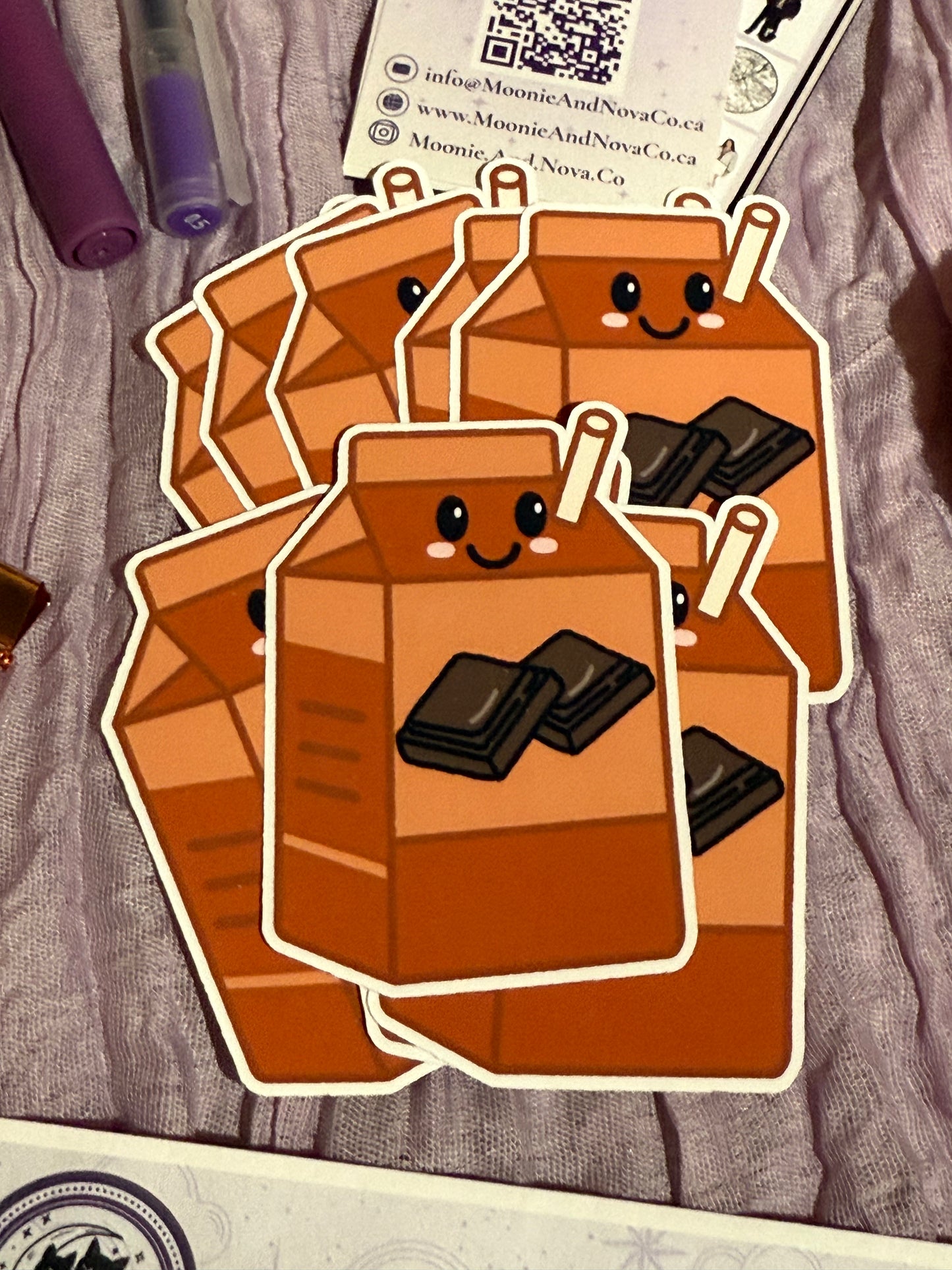 Kawaii Chocolate Milk Sticker