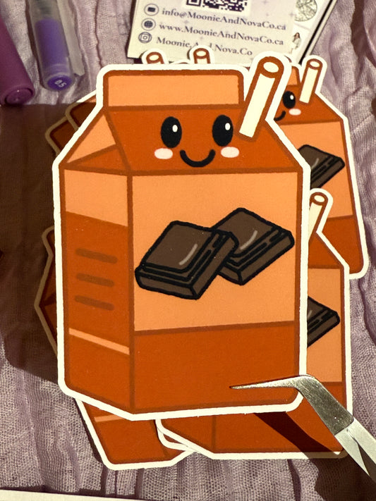 Kawaii Chocolate Milk Sticker