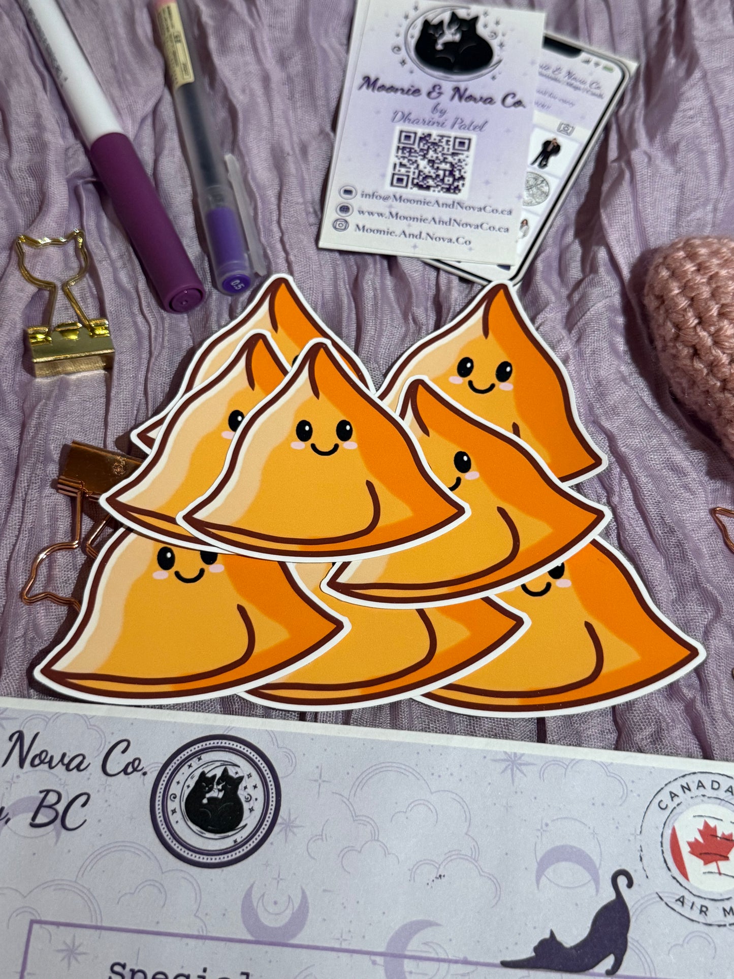 Kawaii Samosa Sticker