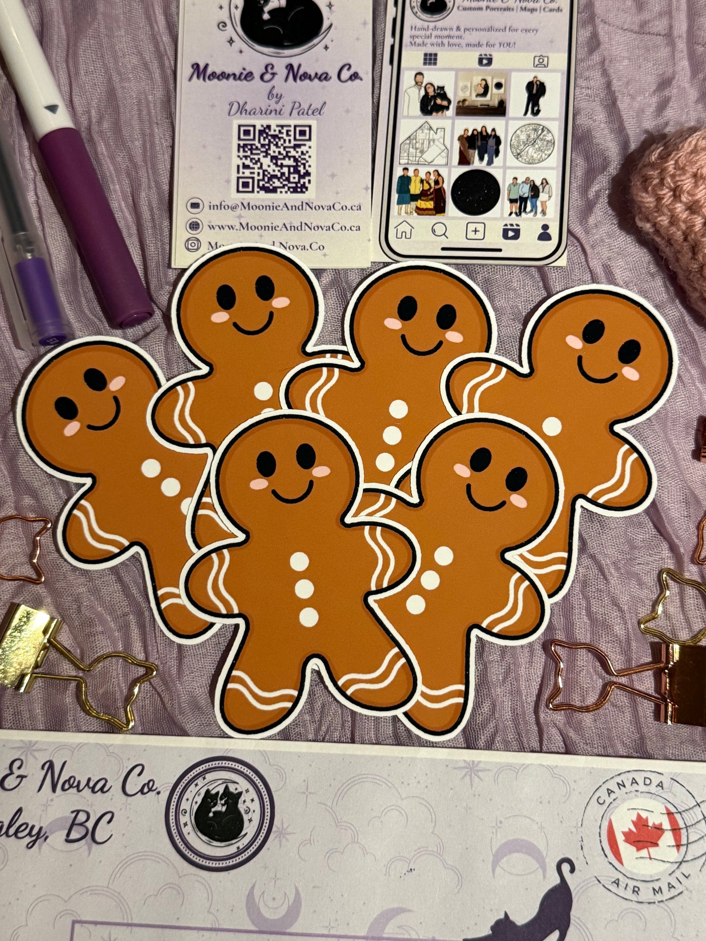 Kawaii Gingerbread Man Sticker