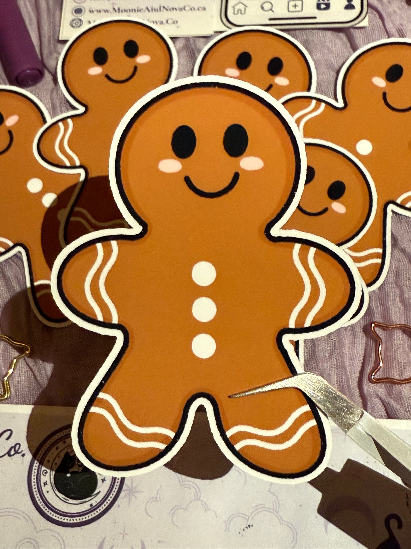 Kawaii Gingerbread Man Sticker