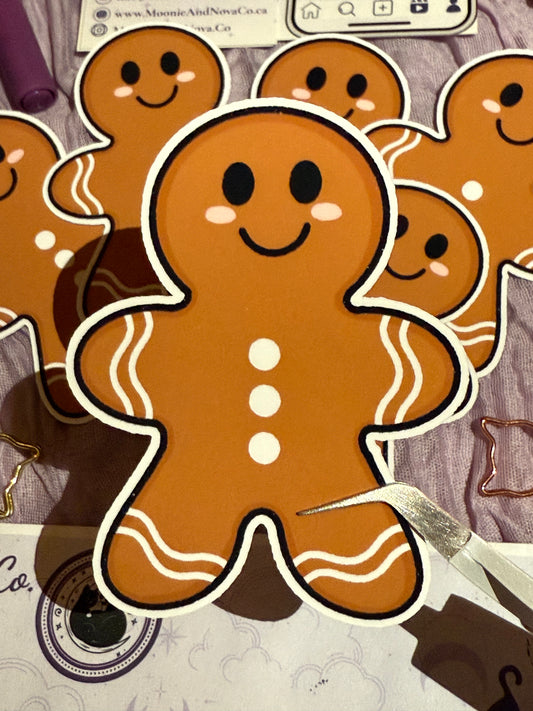 Kawaii Gingerbread Man Sticker