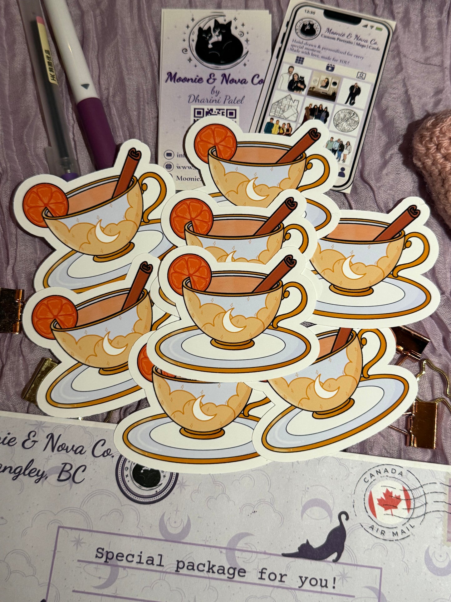 Christmas Black Tea Sticker