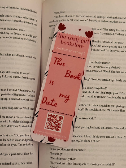 This Book is my Date Receipt Bookmark