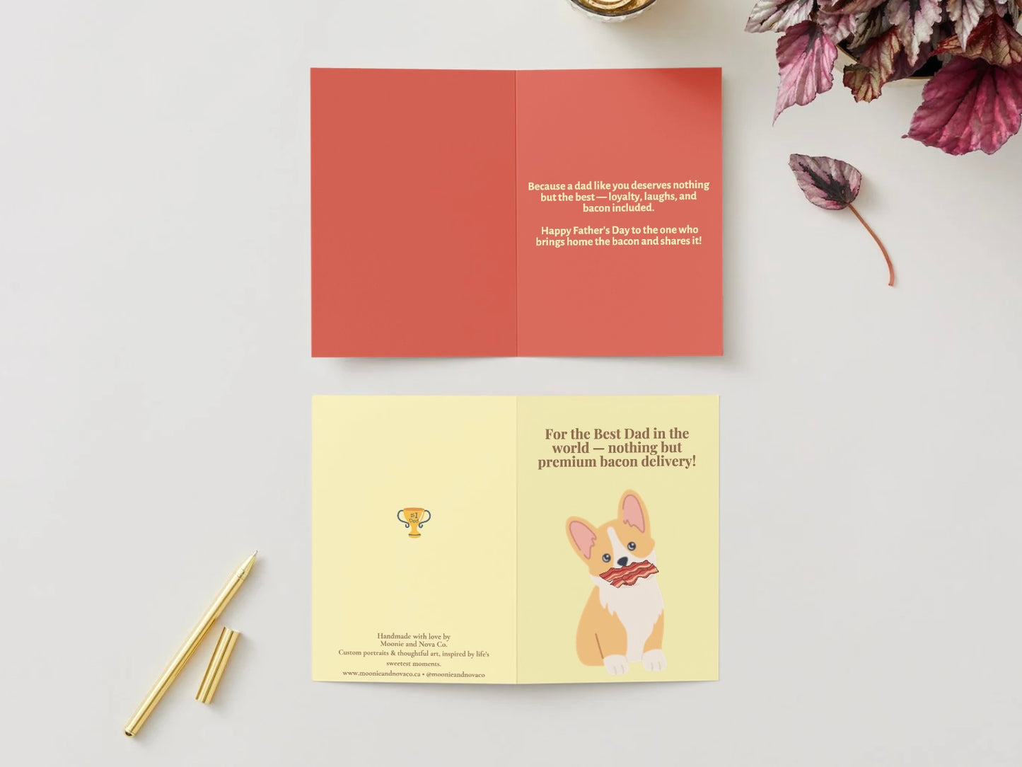 "For the Best Dad – Premium Bacon Delivery!" – Father’s Day Card