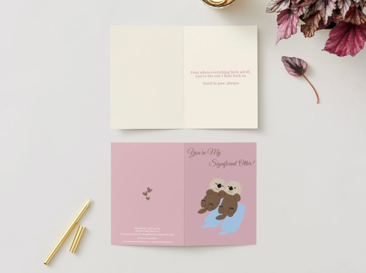 “You’re My Significant Otter” – Cute Pun Love Card