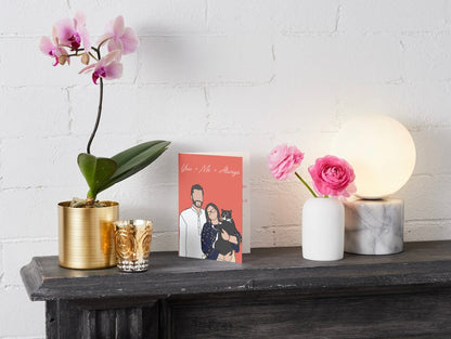 "You + Me = Always" — Custom Anniversary Portrait Card