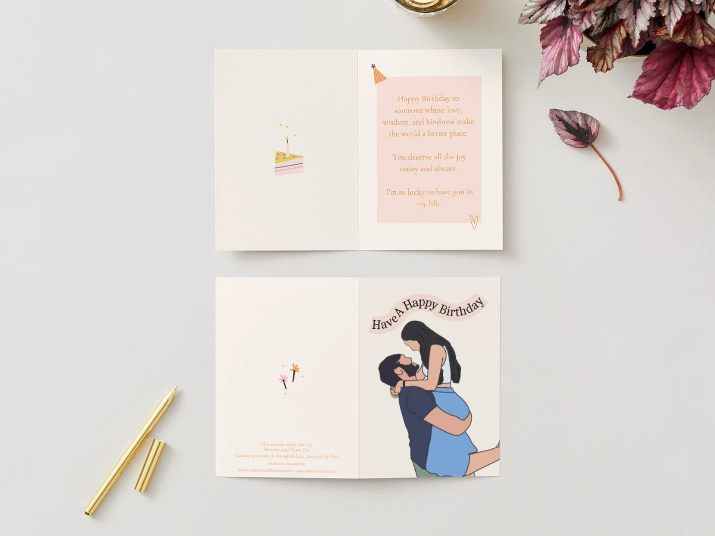 "Have a Happy Birthday" — Custom Portrait Card