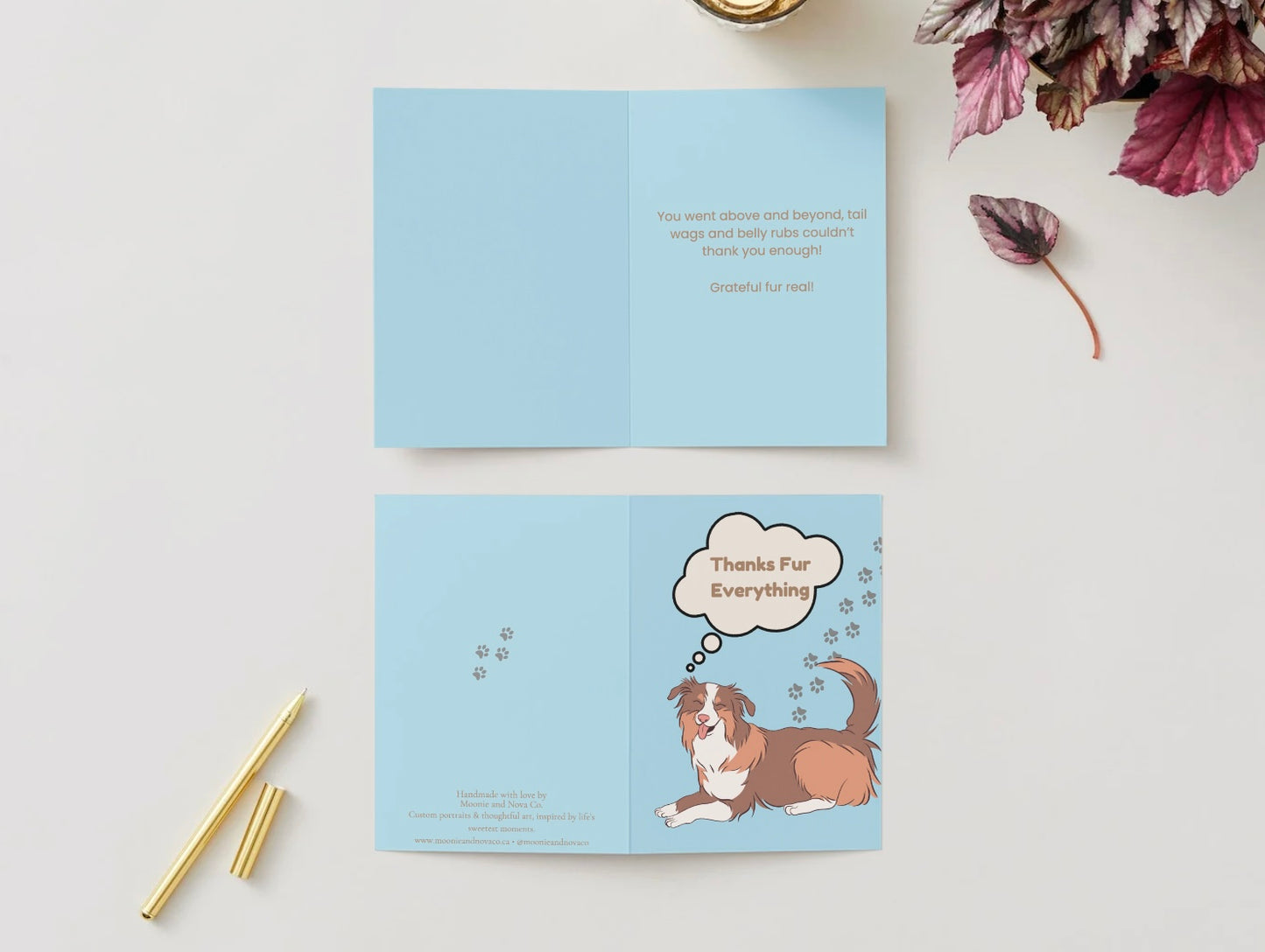 "Thanks Fur Everything" - Dog Thank You Card