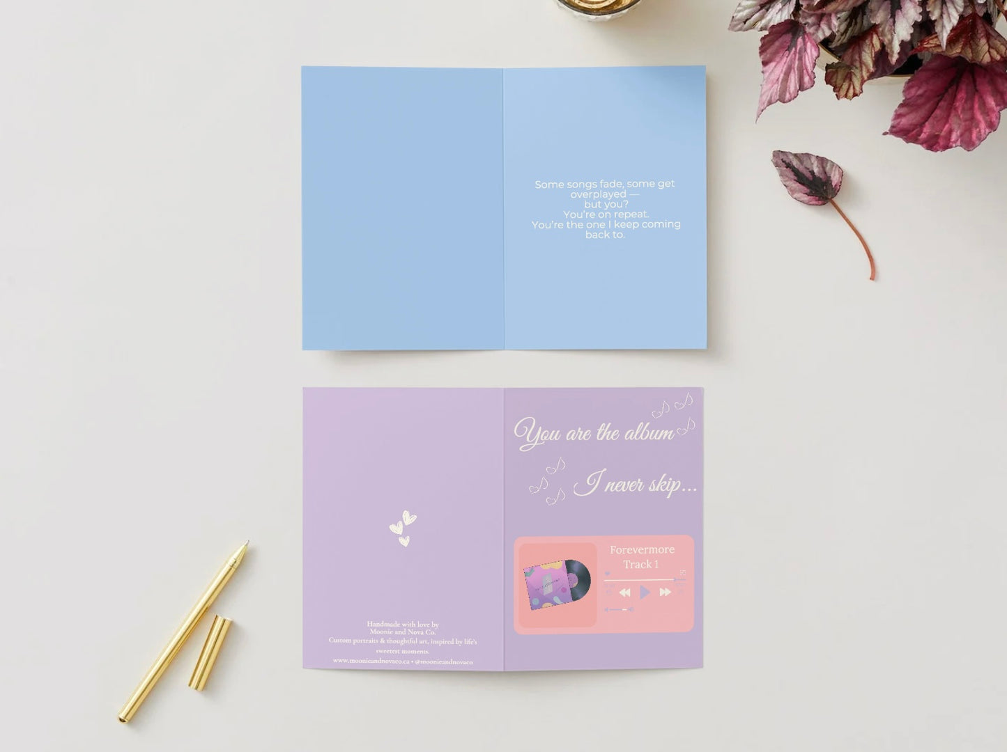 “You Are the Album I Never Skip” – Music Lover Romantic Card