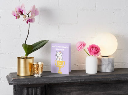 “You’re Pawsitively the Best!” – Cute Cat Appreciation Card