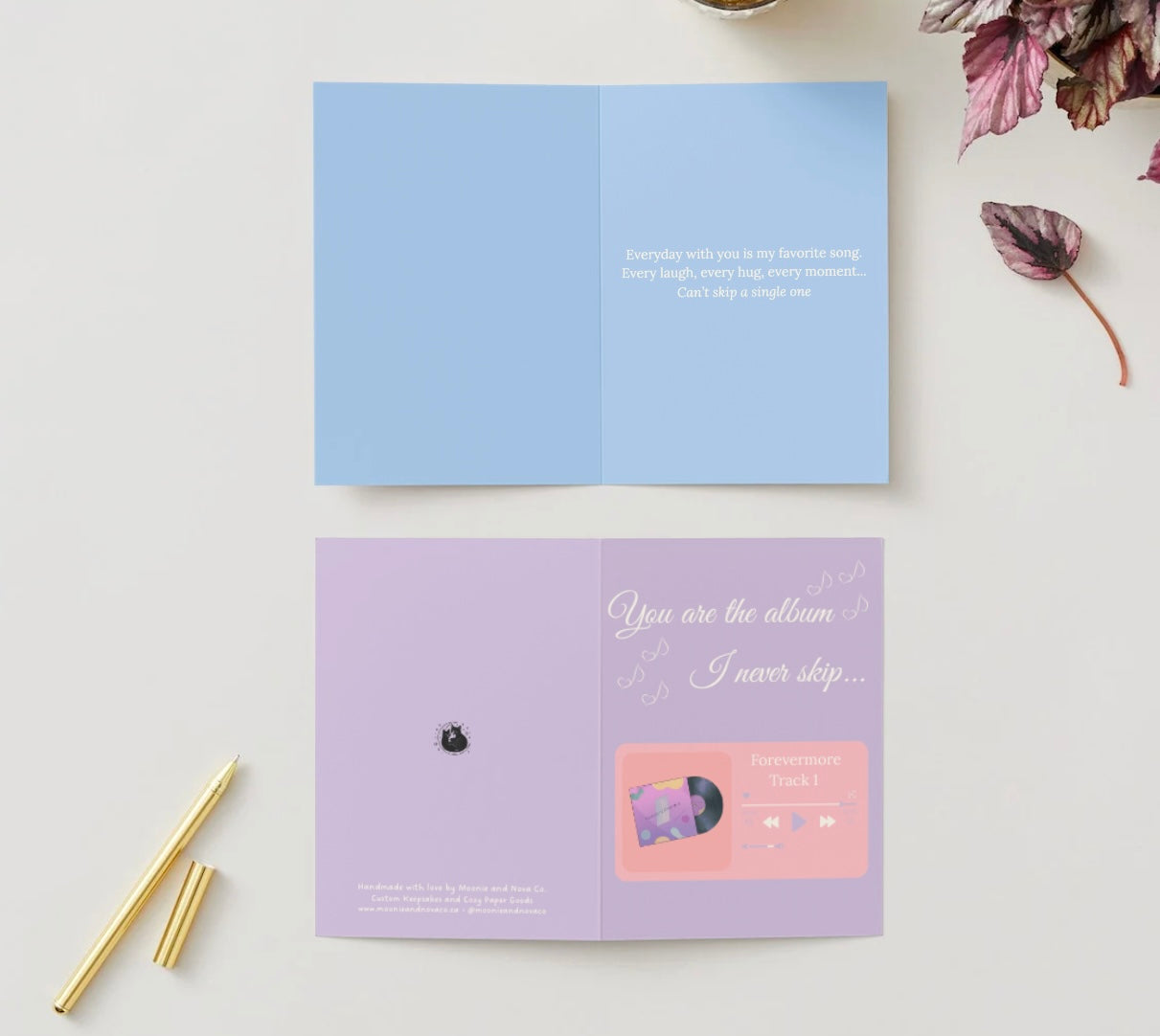 “You Are the Album I Never Skip” – Music Lover Romantic Card