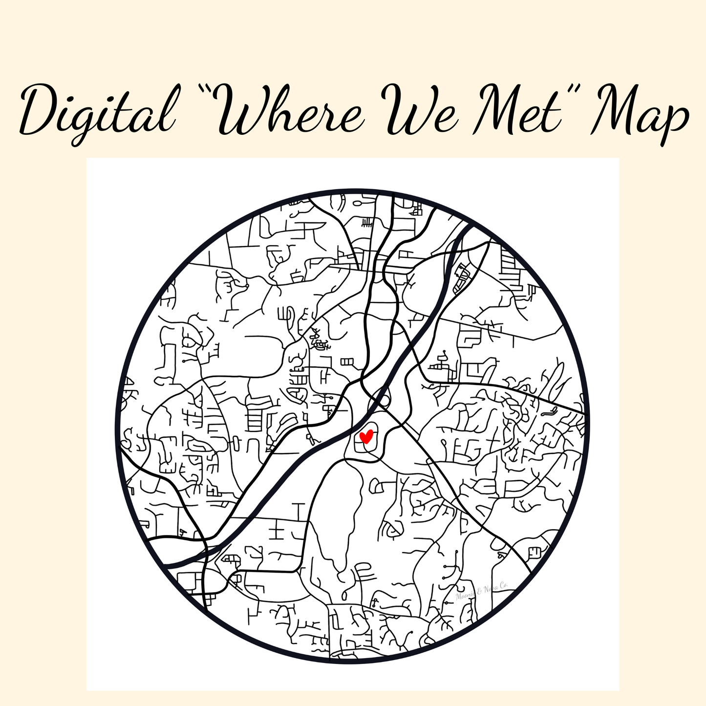 "Where We Met" Map - Digital
