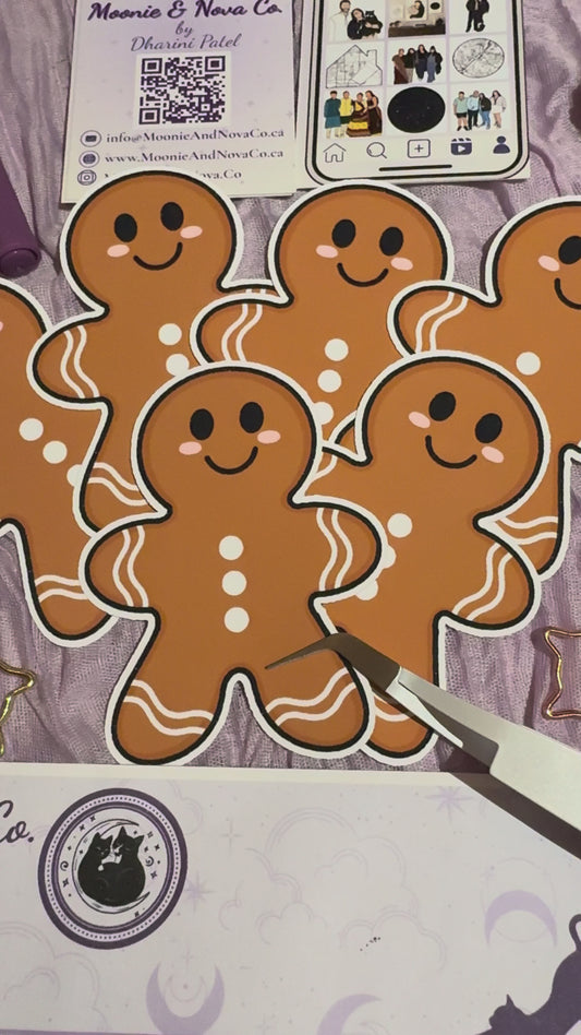 Kawaii Gingerbread Man Sticker