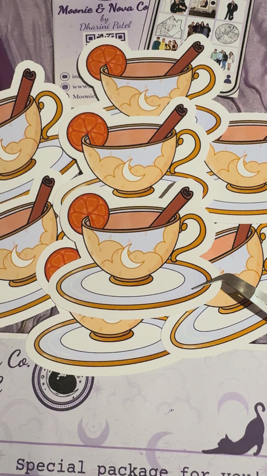 Christmas Black Tea Sticker