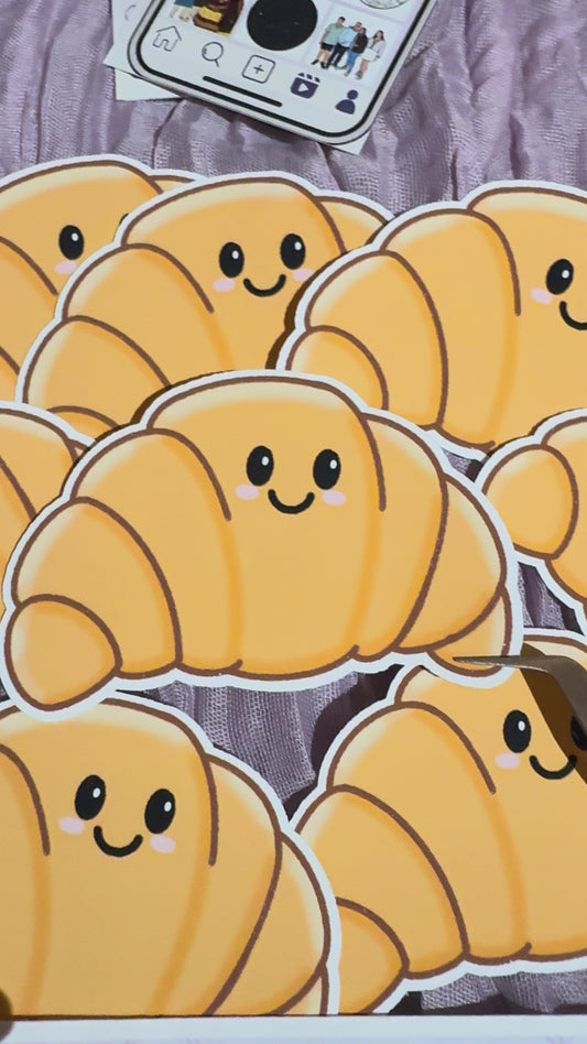 Kawaii Croissant Sticker